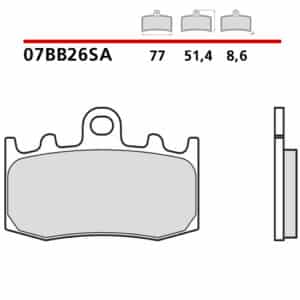 Pastiglie freno Brembo 07BB26SA