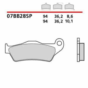 Pastiglie freno Brembo 07BB28SP