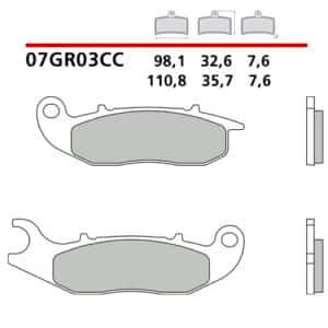 Pastiglie freno Brembo 07GR03CC