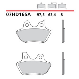 Pastiglie freno Brembo 07HD16SA