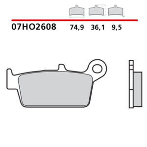 Pastiglie freno Brembo 07HO2608