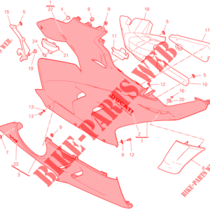 Chiusura telaietto destra Ducati 4801C711A