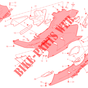 Chiusura telaietto sinistra Ducati 4801C701A
