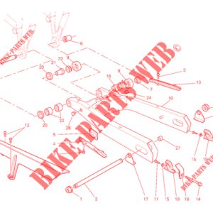 Coperchio forcellone Ducati 37310231B