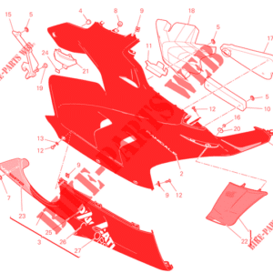 Decalco panigale fiancata dx Ducati 4381G711A