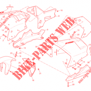 Deca carena "1098" silv. 1098S/07 Ducati 43711661A