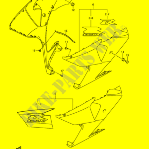 Emblema, Emblem /GSX/ Suzuki 68681-47H20-CTY