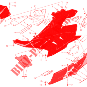 Decalcomania bandiera tricolore Ducati 4381G701A