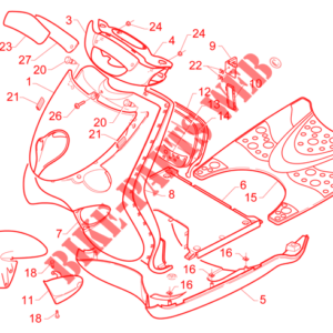Guarnizione bauletto Aprilia AP8220407