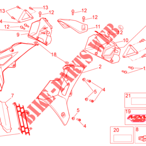 Griglia radiatore Aprilia 9100366