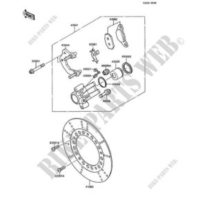 Spurgo olio freno pin Kawasaki 43085-001