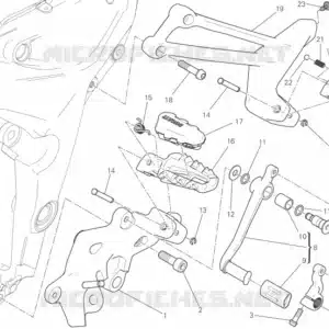 Perno pedana Ducati 82115212AA