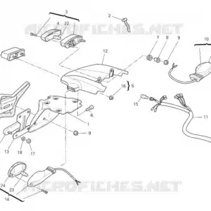 Lampeggiatore posteriore destro Ducati 53040093A