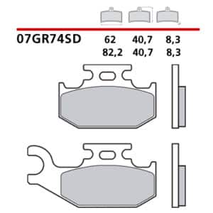 Pastiglie freno Brembo 07GR74SD