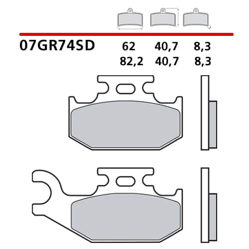 Pastiglie freno Brembo 07GR74SD