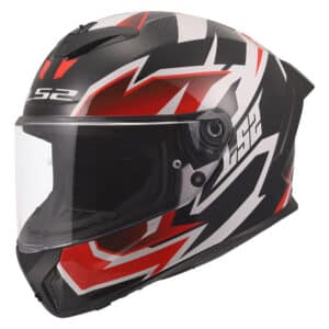 Casco LS2 FF820 Rapid III Xtrem White Black Red Taglia L
