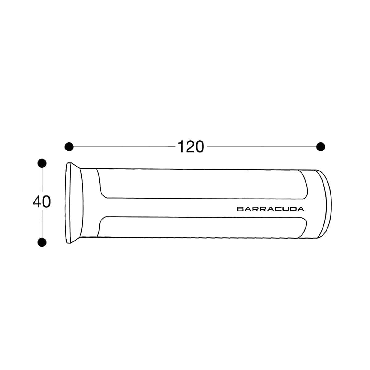 Manopole Barracuda Black N1026-N - immagine 3