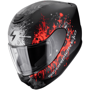 Casco Scorpion Exo-391 Wolf Taglia M Colore Matt Black Silver Red