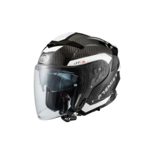 Casco jet Premier Helmets JT5 Carbon Taglia XS Colore Carbon - Bianco